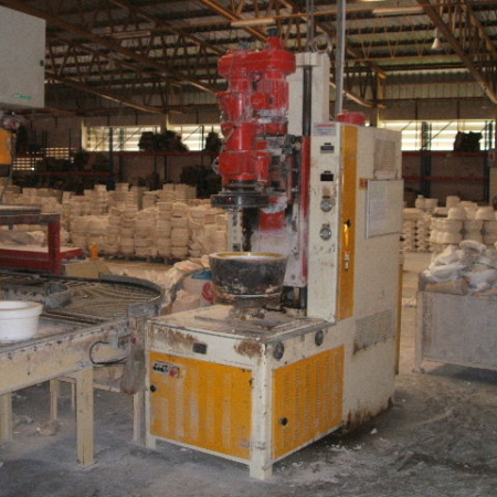 DORST Model SRH V1 Universal roller machine, complete with mould take off device and automatic ware dryer.